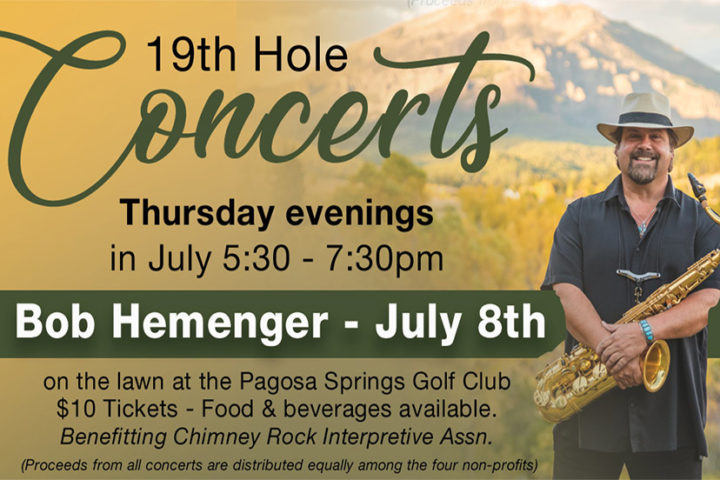 19th Hole Concert Series Kicks Off Tomorrow, with Sax Man Bob Hemenger