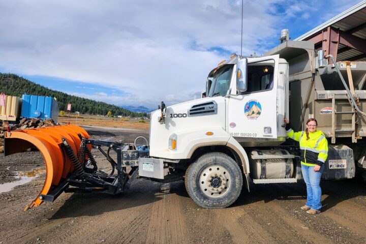 County Employee Deanna Hibbert Stays Cool While Plowing Snow