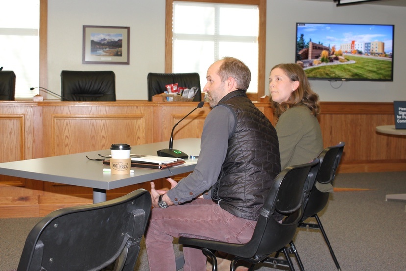 Dave and Heidi Dragoo at a 'sketch plan' hearing