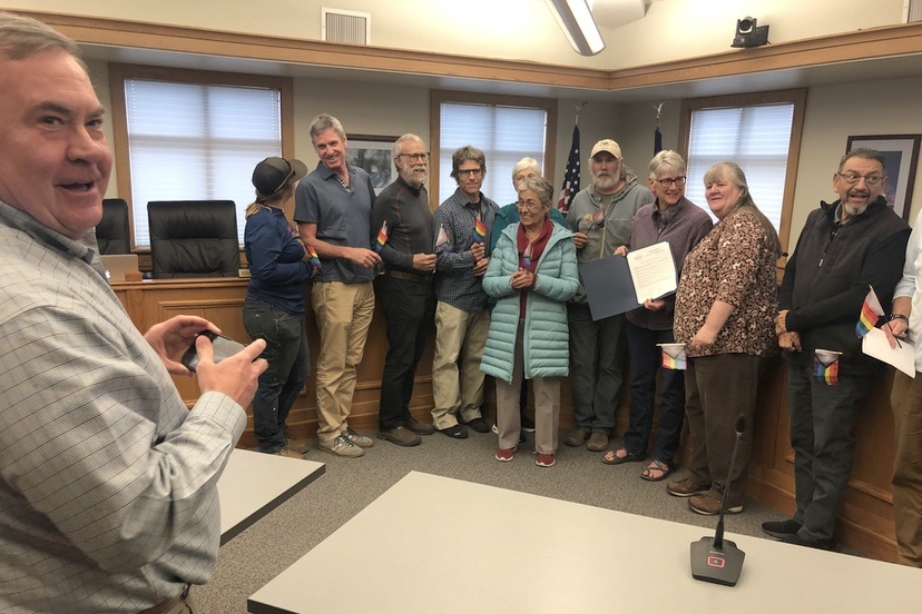 Photo: Pagosa Springs Town Council and local activists pose for a 'Pride Month' photo, June 3, 2025.