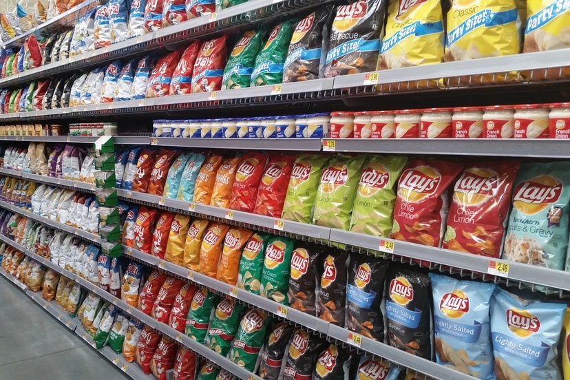 Chips in a grocery store
