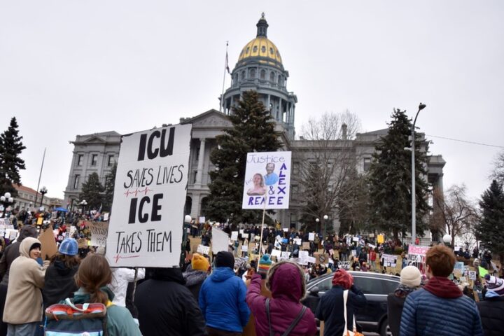 Coloradans Protest ICE Killings, Demonstrate at the State Capitol