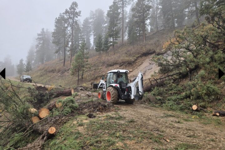 San Juan National Forest Clearing Roadways After Flood Event
